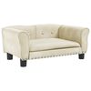 vidaXL Cama para c&atilde;es 70x45x30 cm veludo cor creme