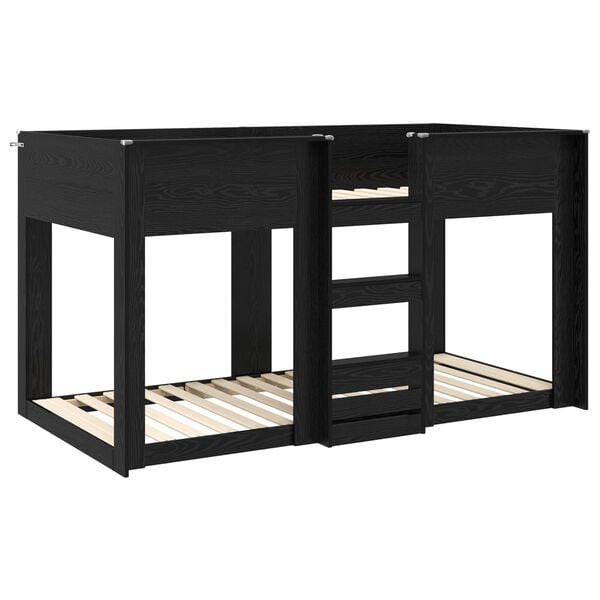 vidaXL Beliche para Crian&ccedil;as Carvalho Preto 100 x 200 cm