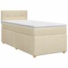 vidaXL Cama box spring com colch&atilde;o Creme 80 x 200 cm Tecido