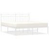 vidaXL Estrutura de cama com cabeceira 150x200 cm metal branco