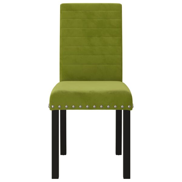 vidaXL Cadeiras de jantar 4 pcs veludo verde-claro