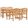 vidaXL 5 pcs conjunto de jantar p/ jardim madeira de teca maci&ccedil;a