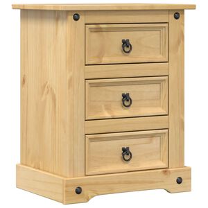 vidaXL Mesa de cabeceira Corona 53x39x66 cm madeira de pinho maci&ccedil;a