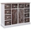 vidaXL Aparador com 10 gavetas 113x30x79 cm madeira castanho