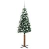 vidaXL &Aacute;rvore de Natal Slim com 150 LEDs com suporte Verde 150 cm