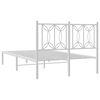 vidaXL Estrutura de cama com cabeceira 120x200 cm metal branco