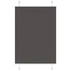 vidaXL Preto Plissada Cega 95x150 cm Largura Tecido 94,4 cm Poli&eacute;ster