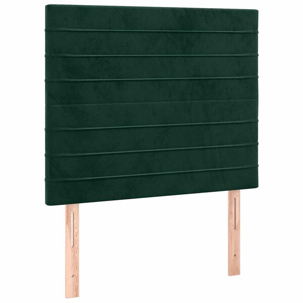 vidaXL Cabeceira Verde Escuro 80x5x118/128 cm Veludo