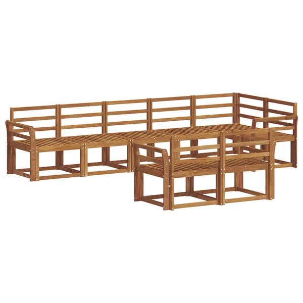 vidaXL Conjunto de Sof&aacute;s para Exterior 8 pcs Natural