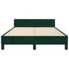 vidaXL Estrutura de cama com colch&atilde;o verde escuro 120x190 cm Veludo