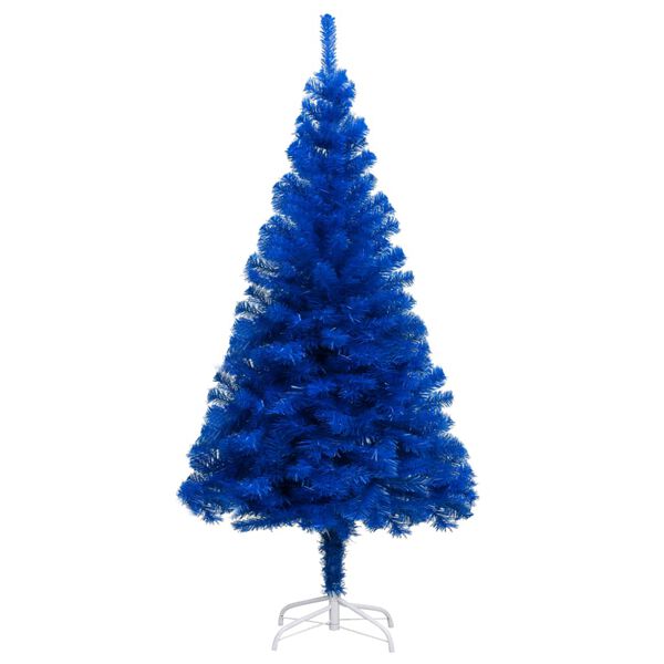 vidaXL Árvore Natal artificial pré-iluminada c/ bolas 210cm PVC azul