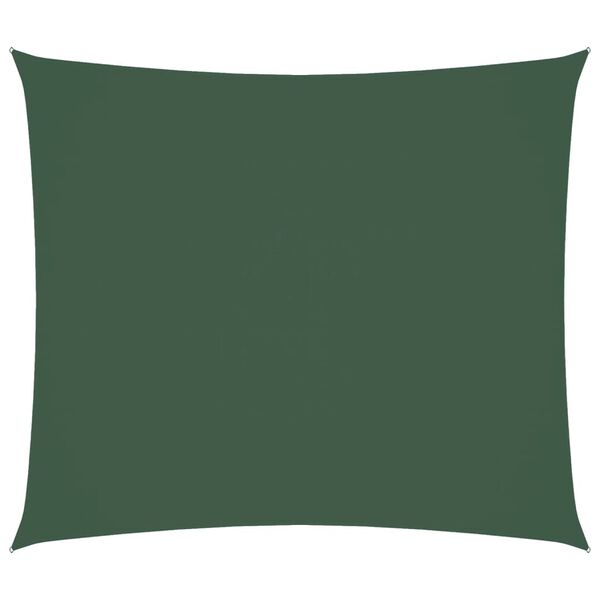 vidaXL Para-sol vela tecido oxford retangular 2,5x3 m verde-escuro