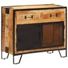vidaXL Aparador 80x31x66 cm madeira de mangueira &aacute;spera maci&ccedil;a e metal