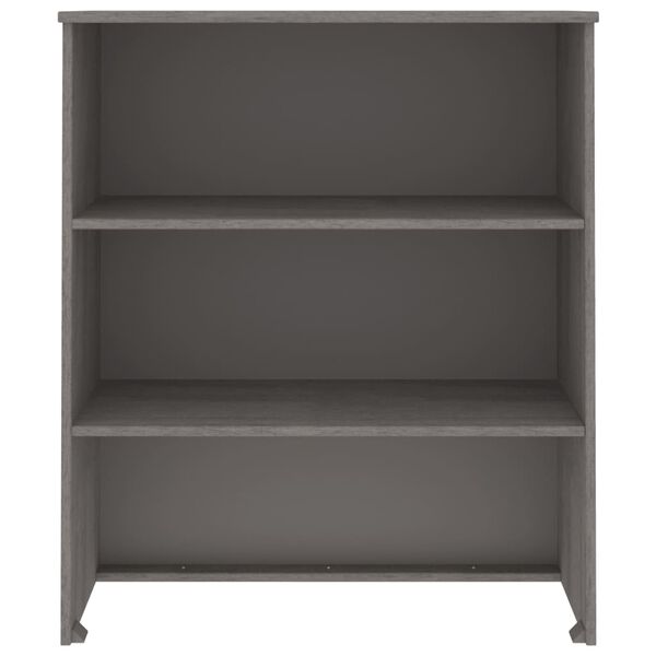 vidaXL Topo p/ armário alto HAMAR 85x35x100cm pinho maciço cinza-claro