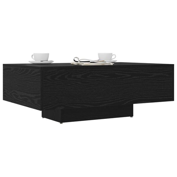 vidaXL Mesa de centro Carvalho Preto 85 x 55 x 31 cm