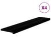 vidaXL Tapetes de escada 4 pcs 120x25x2 cm carvalho castanho-preto