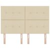 vidaXL Cabeceira com cabeceira Creme 160 cm Couro Sint&eacute;tico