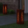 vidaXL Luz Solar LED de Caminho 2 pcs A&ccedil;o Corten A&ccedil;o Corten