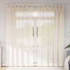 vidaXL Cortinas de voile com aba 2 pcs creme