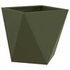 vidaXL Floreira 2 pcs Verde Oliva 50 x 50 x 50 cm A&ccedil;o