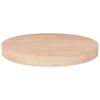 vidaXL Tampo de mesa redondo&Oslash;30x4 cm carvalho maci&ccedil;o n&atilde;o tratado