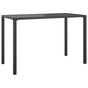 vidaXL Mesa de jantar para jardim 110x54x70 cm a&ccedil;o antracite