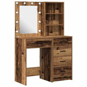 vidaXL Mesa de vestir 2 unid. Castanho 50 x 41 x 135 cm