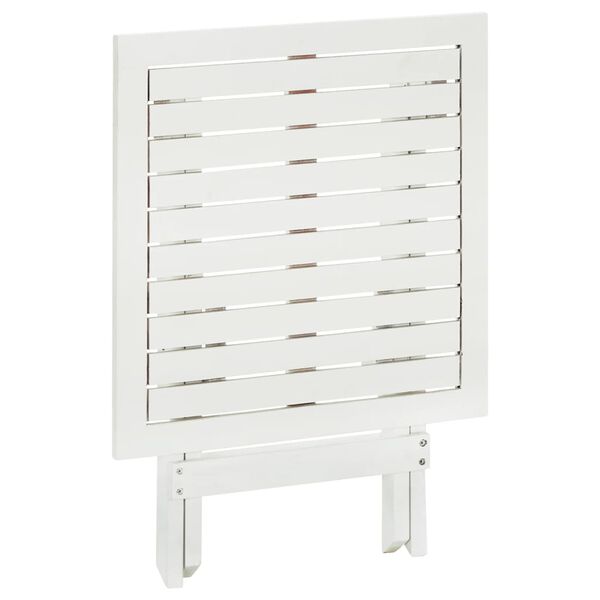 vidaXL Mesa de bistrô 46x46x47 cm madeira de acácia sólida branco
