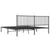 vidaXL Estrutura de cama com cabeceira 183x213 cm metal preto