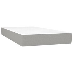 vidaXL Colch&atilde;o de molas ensacadas firmeza m&eacute;dia 120x190x20 cm tecido cinza-claro