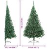 vidaXL &Aacute;rvore de Natal Artificial Pr&eacute;-iluminada Verde 180 cm PVC