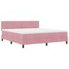 vidaXL Cama Box com colch&atilde;o com cabeceira Rosa 180 x 200 cm Veludo