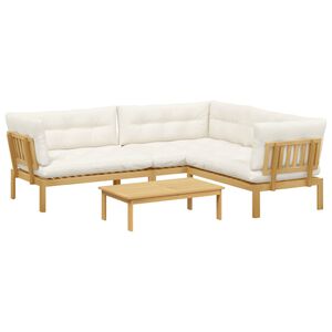 vidaXL 4 Pe&ccedil;a Unidades de sof&aacute; em pallet para o jardim