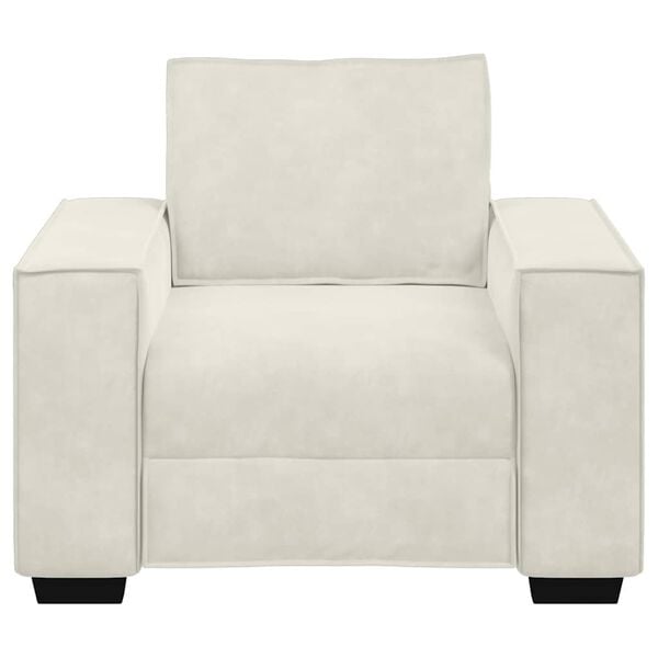 vidaXL Poltrona 100x78x84 cm veludo creme
