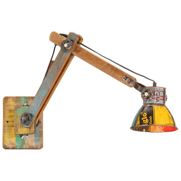 vidaXL Candeeiro de parede redondo estilo industrial E27 multicor