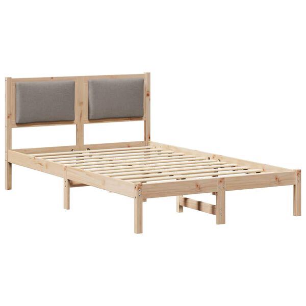vidaXL Estrutura da Cama Cinzento-acastanhado 120 x 190 cm