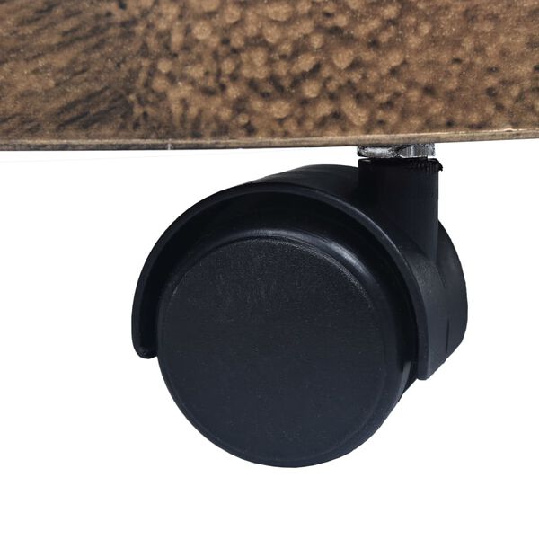 vidaXL Suportes com rodas para plantas 6 pcs 30 cm plástico bronze