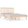 vidaXL Estrutura de cama casal 135x190 cm pinho maci&ccedil;o