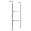 vidaXL Escada de 2 degraus para trampolim 72 cm a&ccedil;o prateado (adequado para 65 cm de altura)
