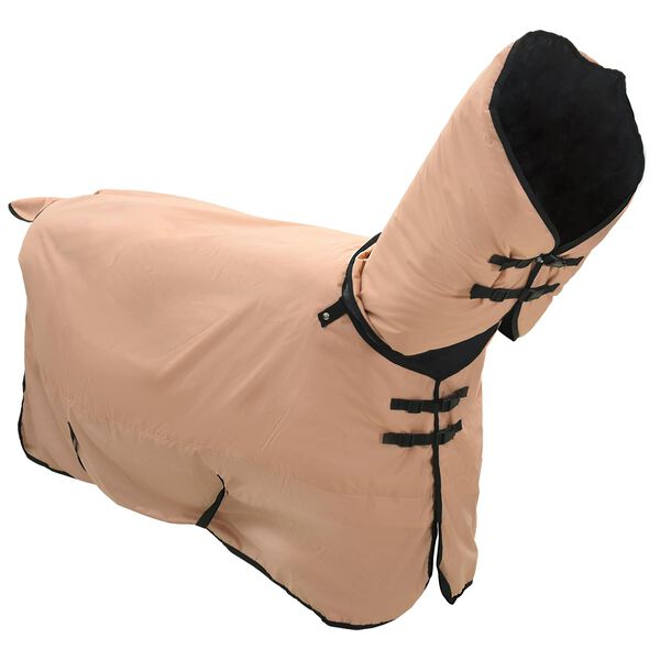 vidaXL Cobertor de Cavalo Cappuccino 155 cm Poli&eacute;ster