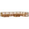 vidaXL Conjunto de Sof&aacute;s para Exterior 9 pcs Natural