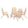 vidaXL 5 pcs conjunto lounge de jardim madeira de abeto maci&ccedil;a