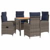 vidaXL Conjunto de Jantar para Exterior 5 unid. Grey and Navy Blue