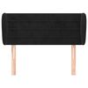 vidaXL Cabeceira de cama c/ abas veludo 103x23x78/88 cm preto