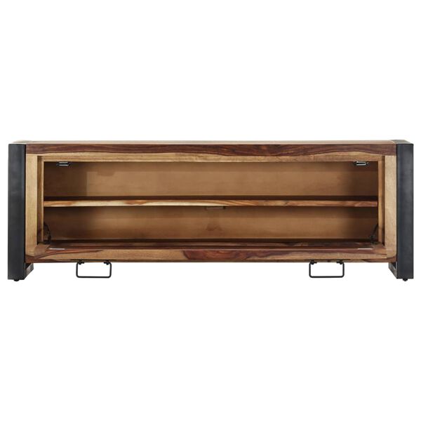 vidaXL Sapateira 120x35x40 cm madeira ac&aacute;cia maci&ccedil;a