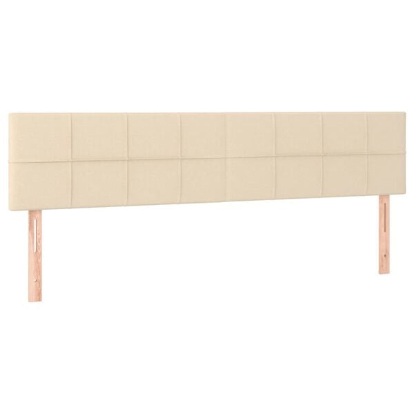 vidaXL Cabeceiras creme 160x5x78/88 cm tecido