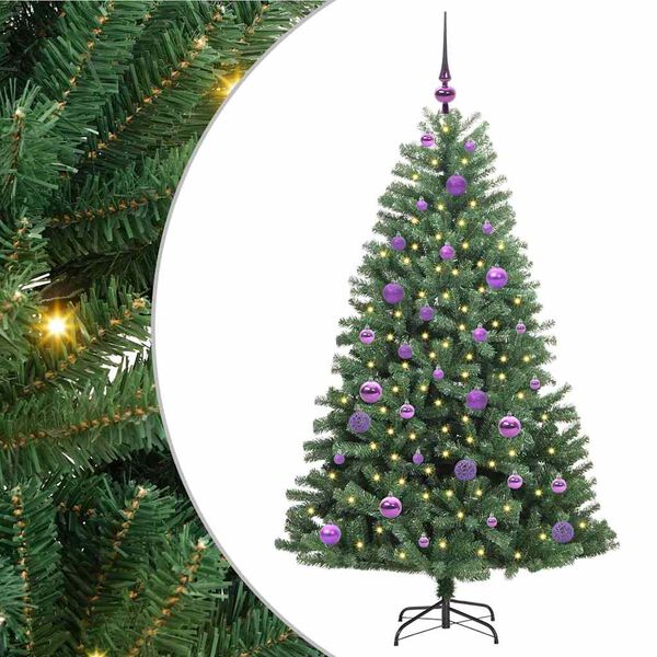 vidaXL &Aacute;rvore de Natal Articulada Artificial Verde 150 cm PVC e Metal
