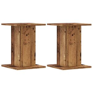vidaXL Suportes de colunas 2 pcs derivados de madeira madeira velha