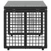 vidaXL Mesa de Exterior Preto 80 x 40 x 40 cm Rattan PE e Vidro