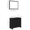 vidaXL 3 pcs conjunto de m&oacute;veis de casa de banho contraplacado preto